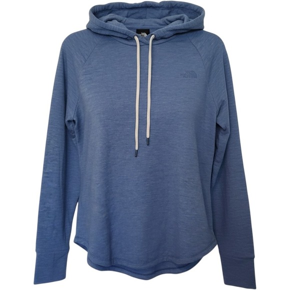 The North Face Tops - The North Face Womens Blue Heathered Lightweight Hoodie Pullover Size M